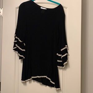 Paisley Vine Black Tunic